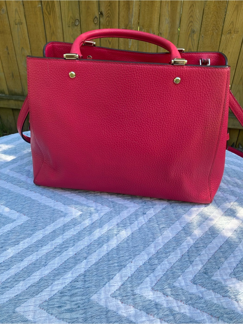 kate spade DarkPink Leather Satchel with Strap - Picture 3 of 7